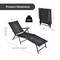 2 Pieces Foldable Chaise Lounge Chair With 2-position Footrest